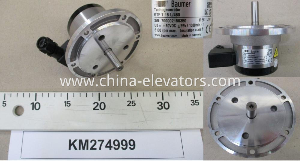 KONE Elevator Tachogenerator for Gearless Machine KM274999